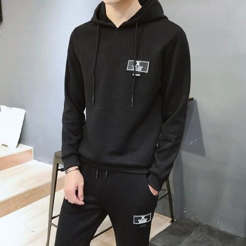 Man fall hoodies pants 2piece set sweatsuit male casual outdoor sports gym joggers running tracksuits sweatpants sweat suits men