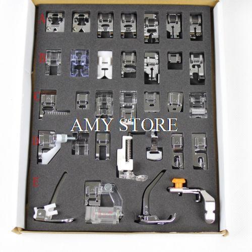 High Quality Set 32 Domestic Sewing Machine Foot Feet For Brother Singer Janome