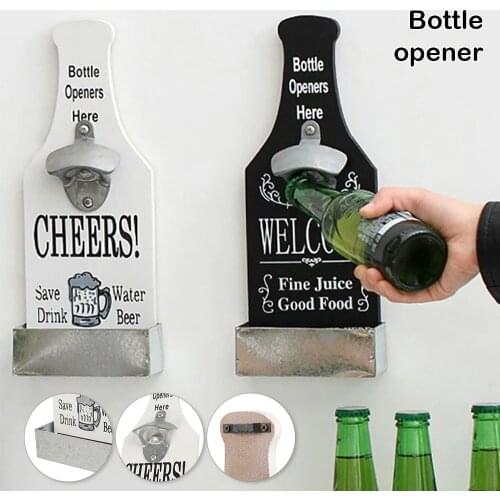 Wall Mounted Bottle Opener Wine Beer Opener Tools Unique Wine Beer Soda Glass Bottle Opener Durable Kitchen Tools Party Supplies