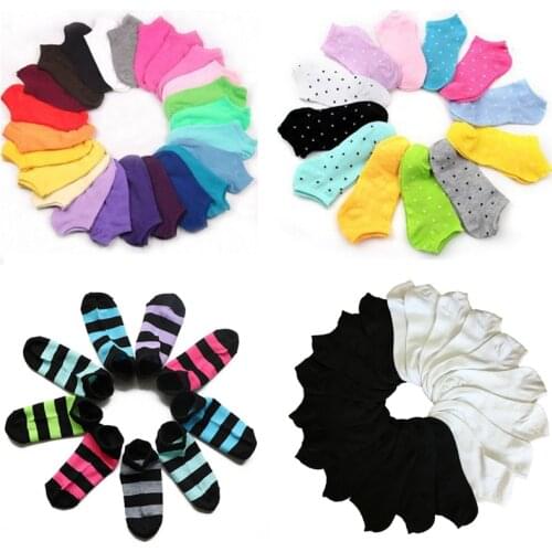 3pairs/lot Spring Summer Women Short Socks Girls Low Cut Ankle Socks Breathable Solid Fashion Calcetines mujer Chaussette Femme