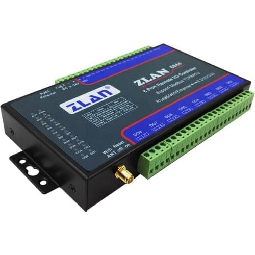 8 way DI/DO/AI remote IO controller ZLAN6844N