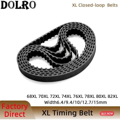 XL Timing belt 68/70/72/74/76/78/80/82 Width 6.4/9.4/10/12.7/15mm Teeth 34 35 36 37 38 39 40 41 Synchronous Belt 68XL 70XL 72XL