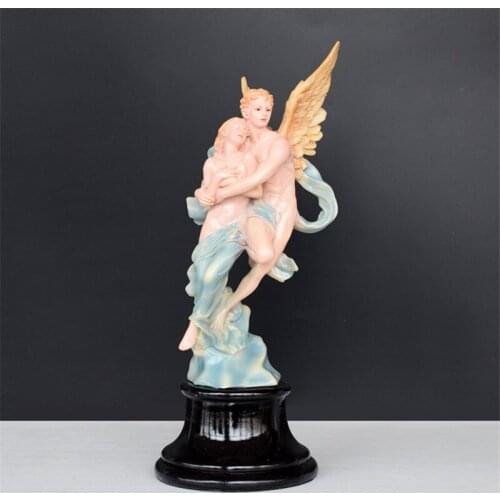ROMAN MYTHOLOGY PSYCHE & CUPID FULL-LENGTH PORTRAIT RESIN SCULPTURE FASHION LIVING ROOM BEDROOM DESKTOP ORNAMENTS X1962