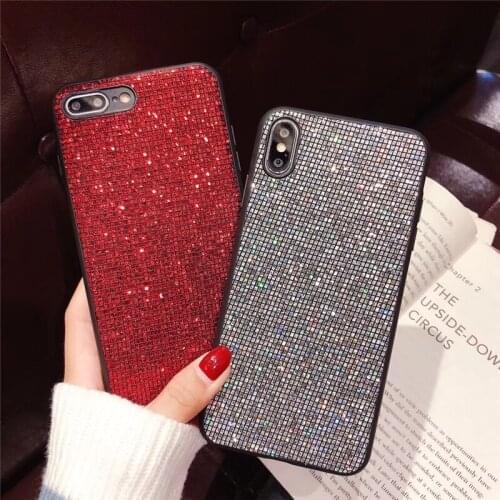 Luxury Glitter Bling Phone Case For iPhone 11 Pro X XS Max XR Fashion Sparkling Girls Protective Cover For iPhone 6 6S 7 8 Plus