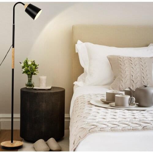 Modern wrought iron adjustable hotel floor lamp LED AC study room living room bedroom lighting wholesale