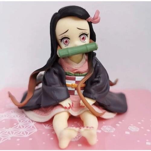 Tronzo Cute Demon Slayer Kimetsu no Yaiba Child Kamado Nezuko PVC Action Figure Model Decoration Toys