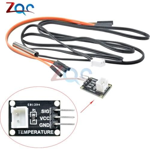 High Precision NTC Thermistor Temperature Probe 10K Temperature Sensor Kit 0.5mA DC 2.2V-12V 1M cable for Adruino UNO R3 MCU