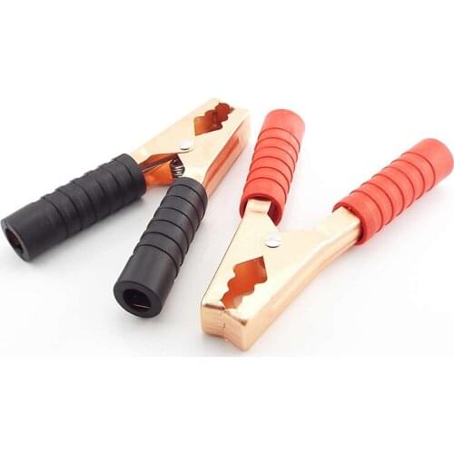 200A Red Black Car Alligator Battery Clamps Crocodile Clip Alligator Clips Connector Plug Power 14cm