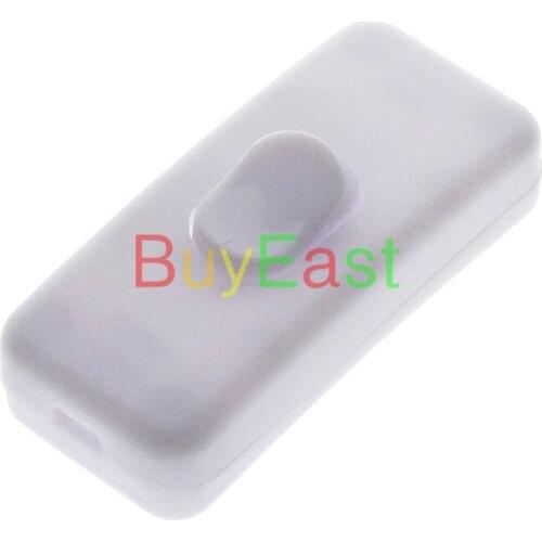 1 PCS) Inline On/Off Table Lamp Desk Light Cord Cable Switch AC110~250V 2A White color