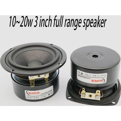 10-20W 3 Inch Full Frequency Speaker 4-8 Ohm 3 Inch Midrange Speaker Diy Audio Home Power Amplifier Speaker Square 1 Pcs