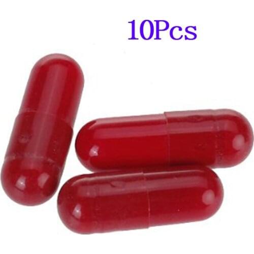 ABWE 10 Pack 3 pcs / pack Realistic Fake Blood Mouth Capsule Pill Halloween Prop