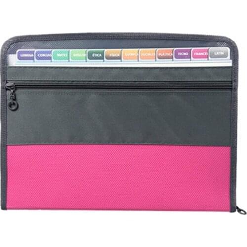 2021 Multi-layer Organ Bag Zipper Information Briefcase Document File Folder Student Test Paper Holder Pack