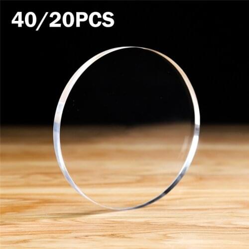 40/20PCS 4Inch Transparent Acrylic Round Disc DIY Craft Supplies No Hole Circle Sheet Panel for DIY Project Making Accessories