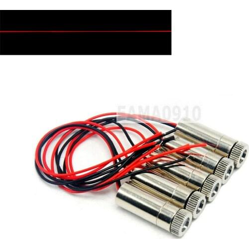 5pcs Focusable 3-5V Line 650nm 10mW Red Laser Diode Module 12x35mm w/ Driver-in