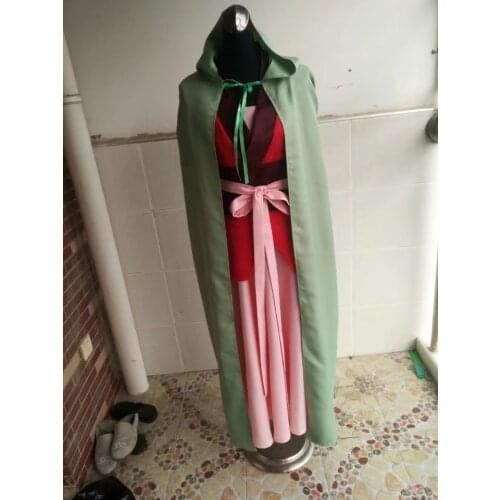 Anime Akatsuki no Yona Princess Yona of the Dawn Princess Dress Cloak Women Cosplay Costume Outfits Full Set Custom Made Adult