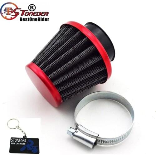 STONEDER 38mm Red Air Filter Clearner For 50cc 90cc 110cc 125cc Pit Pro Dirt Bike ATV Quad & GY6 50cc QMB139 Moped Scooter