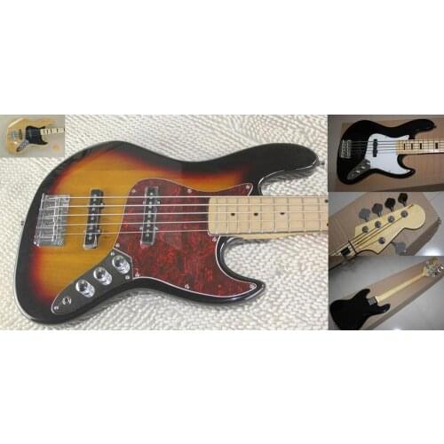 Free Shipping Top Quality F Jazz Bass 5 String Rosewood Fretboard F Sunset burst Jazz Bass Guitar In Stock