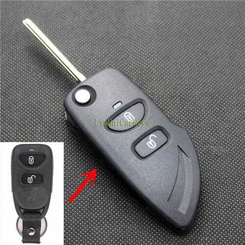 PINECONE for KIA SOUL Car Key Case 2+1 Buttons Uncut Brass Blade Modified Remote Key ABS Shell 1PC