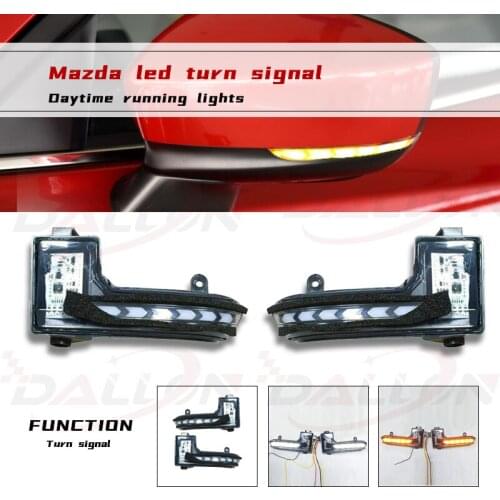 Black LED Dynamic Turn Signal Blinker Sequential Indicator Side Mirror Light Lamp For Mazda 3 Axela Mazda 6 Atenza 2017 2018