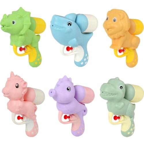 KIDS Summer 3D Dinosaur Water Gun For Cute Cartoon Tyrannosaurus Press Water Spray Gun Small Pistol Gun Outdoor Beach Garden Toy
