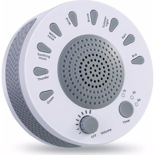 Baby Sleep Soothers Sound Machine White Noise Record Voice Sensor with 9 Soothing Sound 3-gear Timer Setting For Light Sleeper