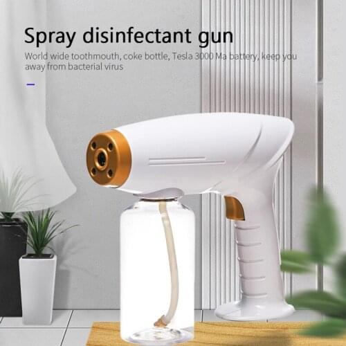 Disinfectant Mist Gun, Handheld Rechargeable Nano Atomizer Electric Sprayer Nozzle Adjustable Fogger For Home, Office, School