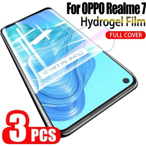 3PCS Hydrogel Film For Oppo Realme 7 Pro Screen Protector Hydrogel Protective Film For oppo realme x7 pro oqqo screen film