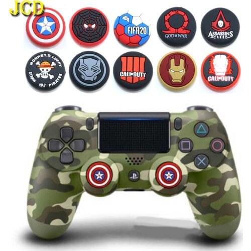 JCD 2PCS Silicone Analog Thumb Stick Grips Cover for PS4 Pro for PS5 PS3 Controller Thumbstick Caps for Xbox 360 One Switch Pro