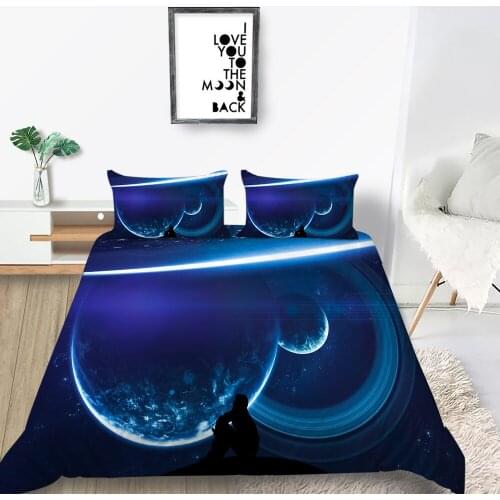 Planets Bedding Set Universe Creative 3D Duvet Cover Comfortable King Queen Twin Full Single Double Unique Design Bed Set
