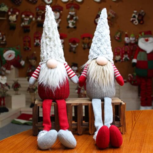 Handmade Swedish Stuffed Toy Santa Doll Gnome Scandinavian Tomte Nordic Nisse Sockerbit Dwarf Elf Home Ornaments Christmas Santa