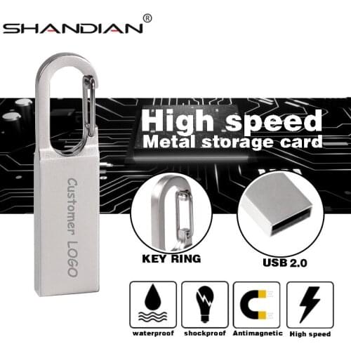 Metal USB Flash Drive thumb drive 16GB Pendrive 32gb Flash Memory Stick 128gb waterproof Pen Drive 8G 4GB usb disk on key