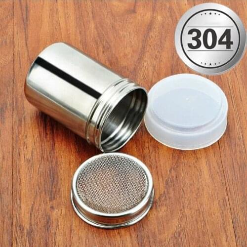 1pc Stainless Steel Kitchen Cooking Tool for Filter Coffee Dusters Spice Jar Multi-purpose Silver Sugar Spice Pepper Shaker