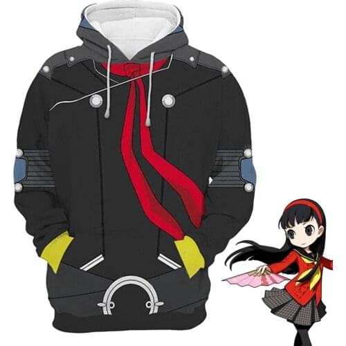 Fashion Street Hoodies Persona Sweatshirt Zipper Coat Kujikawa Rise Cosplay Costume Casual Jacket Women Men Cltothes casual