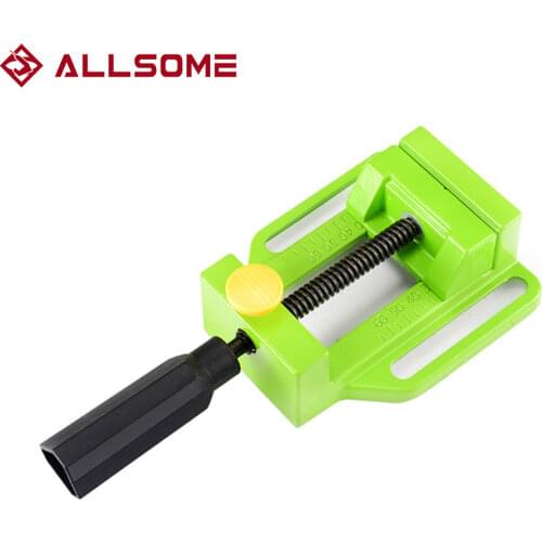 2.5 Inch Bench Flat Vise Tong Multifunction Aluminum Drill Press Vise Table For Milling Engraving Woodworking Power Tools