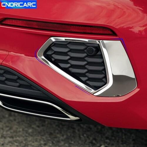 Stainless Steel Car Rear Fog Lamp Frame Decorative Cover Stickers Trim For Audi A3 2021 Fog Light Exterior Accessories