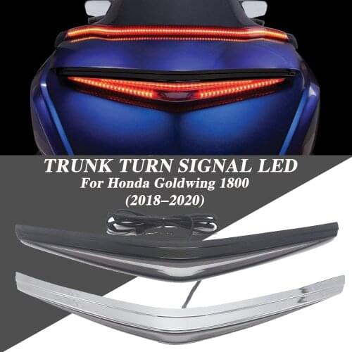 NEW Motorcycle Accessorie LED Trunk Light Chrome or Black For Honda Goldwing Tour DCT Airbag GL 1800 GL1800 2018 2019 2020 2021