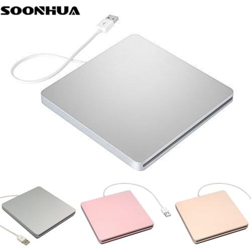 New SOONHUA USB 2.0 CD Player DVD Drive External CD-RW Writer Rewriter DVD-RW CD DVD ROM Player Drives For Laptop Dropshipping