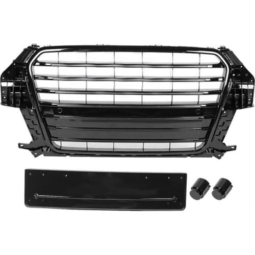 Front Hex Mesh Honeycomb Hood Grill for Audi Q3 2013 2014 2015 car accessories car mesh For SQ3 Style