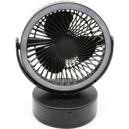 Portable Travel Fan 6-72 Hours Battery Life for Camping, Hiking, Outdoor, Personal Fan LED Flashlight 7200mAh 4 Speeds