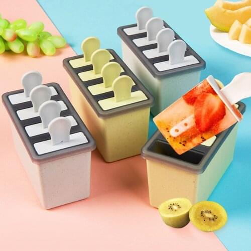 Rectangle Shaped Reusable DIY Frozen Ice Cream Pop Baking Moulds 6.5*6.5*10cm Ice Cream Popsicle Molds Cooking Tools