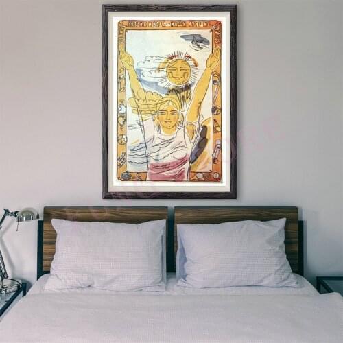 RE065 Retro Russian Style Painting Classical Wonderful 7 Custom Silk Poster Home Deco Wall Art Christmas Gift