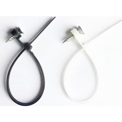 100pcs Nylon cable tie 3 * 150 fixed cable tie,screws fixed head type cable tie