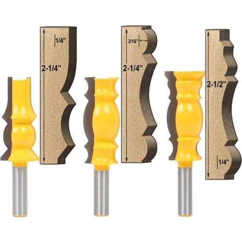1 / 2 handle high grade 3-piece armrest cutter ceiling line cutter skirting line cutter woodworking milling cutter engraving mac