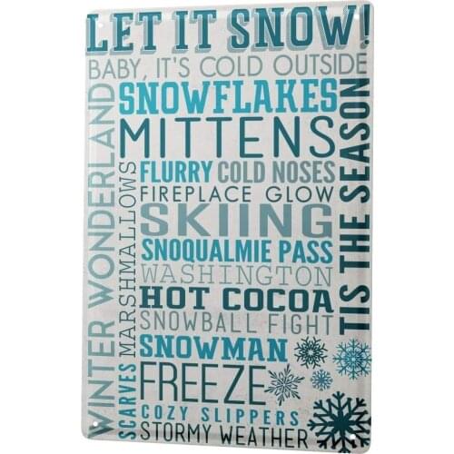 SINCE 2004 Tin Sign Metal Plate Decorative Sign Home Decor Plaques Sayings Winter Snow