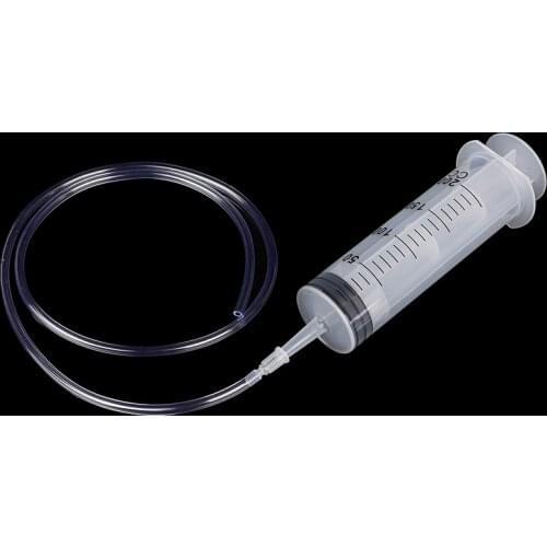 1PCS 200ml Large Capacity Syringe Reusable Pump Oil Measuring With 1m Silicone Tube Hot