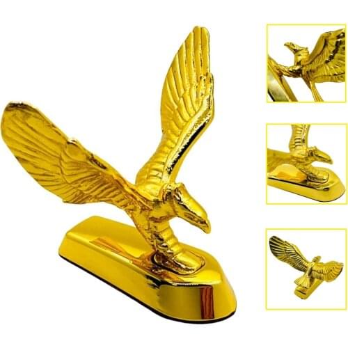 Universal Motorcycle Parts Gold Chrome Eagle Head Ornament Scooter Front Fender Mud Guard Alloy Statue For Honda Triumph Ducati