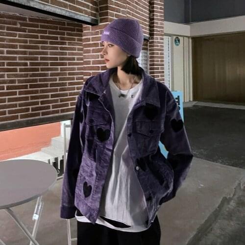 Outerwear Coats Jackets Corduroy Patchwork Oversize Jackets Autumn Jacket Women Chaqueta Mujer Ceket Streetwear Coat Windbreaker