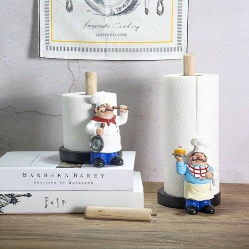 European Paper Towel Rack Chef Furnishings Kitchen Western Restaurant Cake Resin Crafts Furnishings Home Restaurant Decore