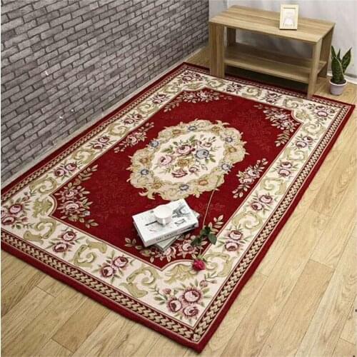 High-end rectangular European-style living room carpet Customized home door mat floor mat living room coffee table carpet mats