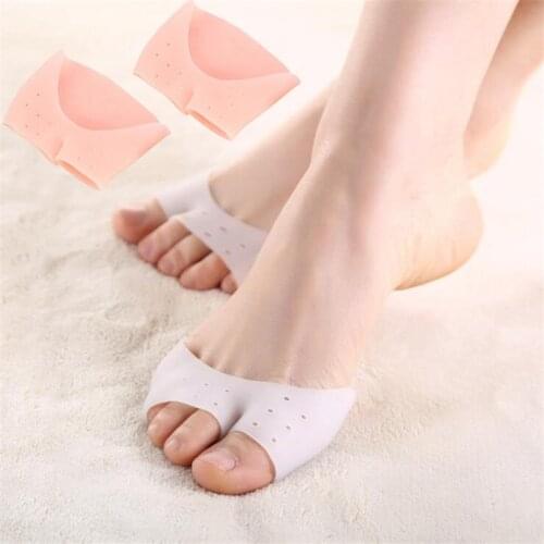 1 Pair Silicone Toe Sleeve Foot Protection Ballet High Heels Hallux Valgus Gel Protective Protector Care Tool Massage Toe Pad